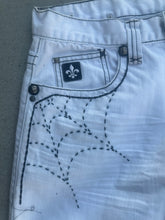 Load image into Gallery viewer, 1/1 Web on white jeans 32-32
